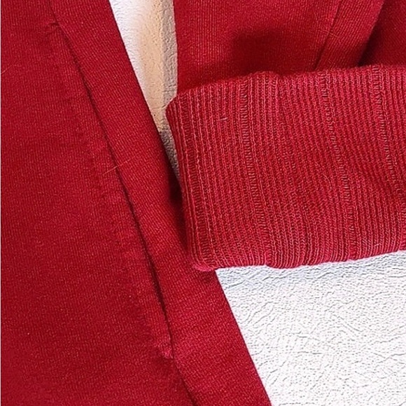 Vintage Lucky Brand Maroon Trench Coat Toggle Button Cardigan, M - Picture 7 of 12